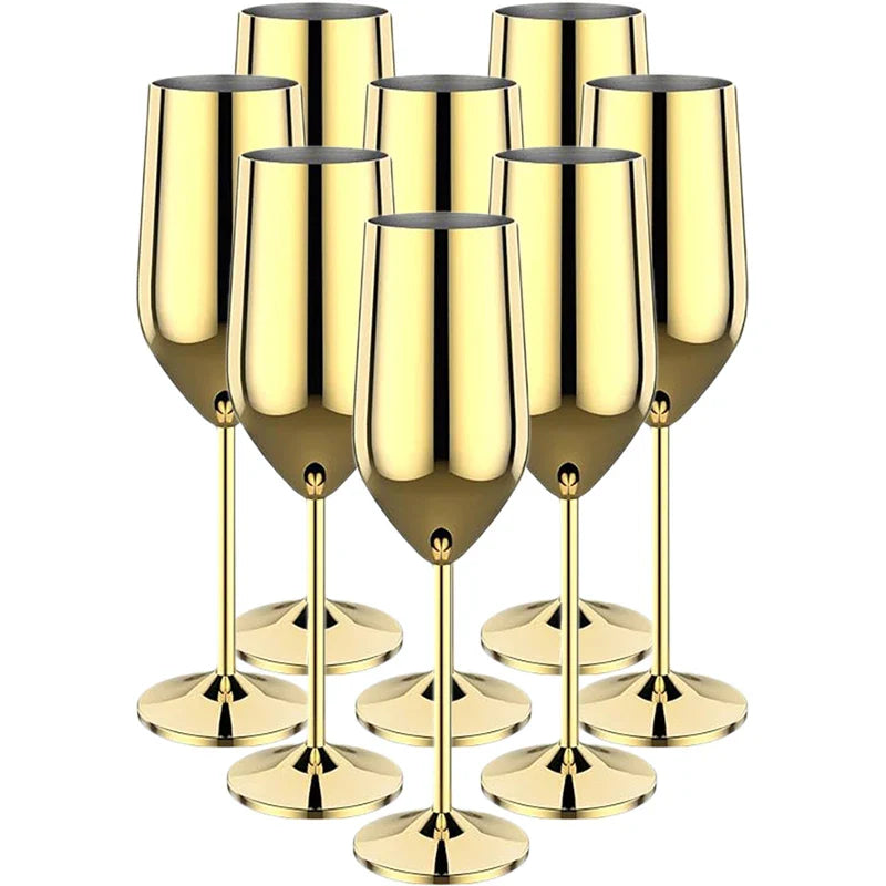 Stainless Steel 8-Piece Glassware Set | Premium Quality