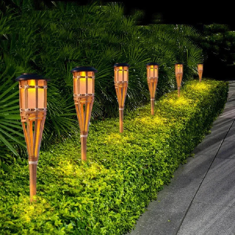 Solar Tiki Torch 5-Piece Set | Premium Quality
