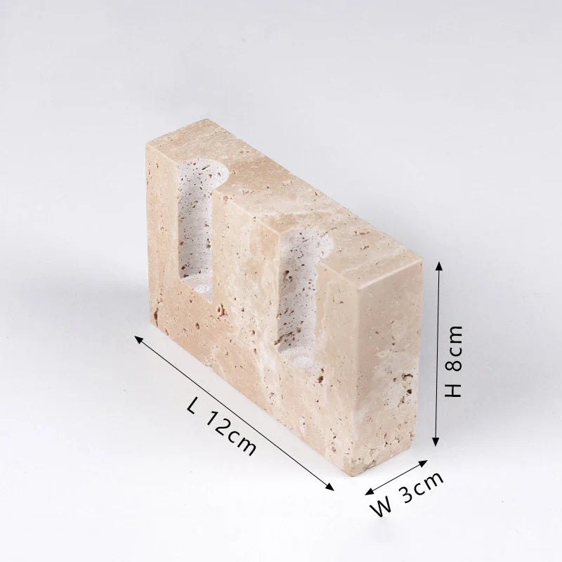 Faux Travertine Candle Holder | Premium Quality
