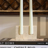 Faux Travertine Candle Holder | Premium Quality