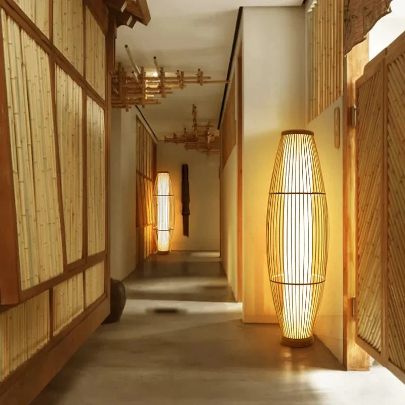 Bamboo Tower Floor Lamp | Premium Quality