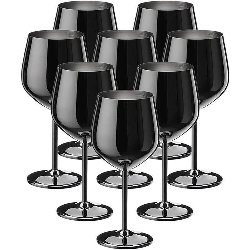 Stainless Steel 8-Piece Glassware Set | Premium Quality