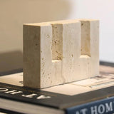 Faux Travertine Candle Holder | Premium Quality