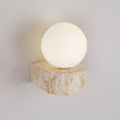 Faux Travertine Globe Wall Light | Premium Quality