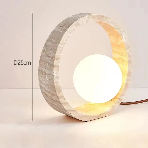 Sculptural Faux Travertine Lamp | Premium Quality