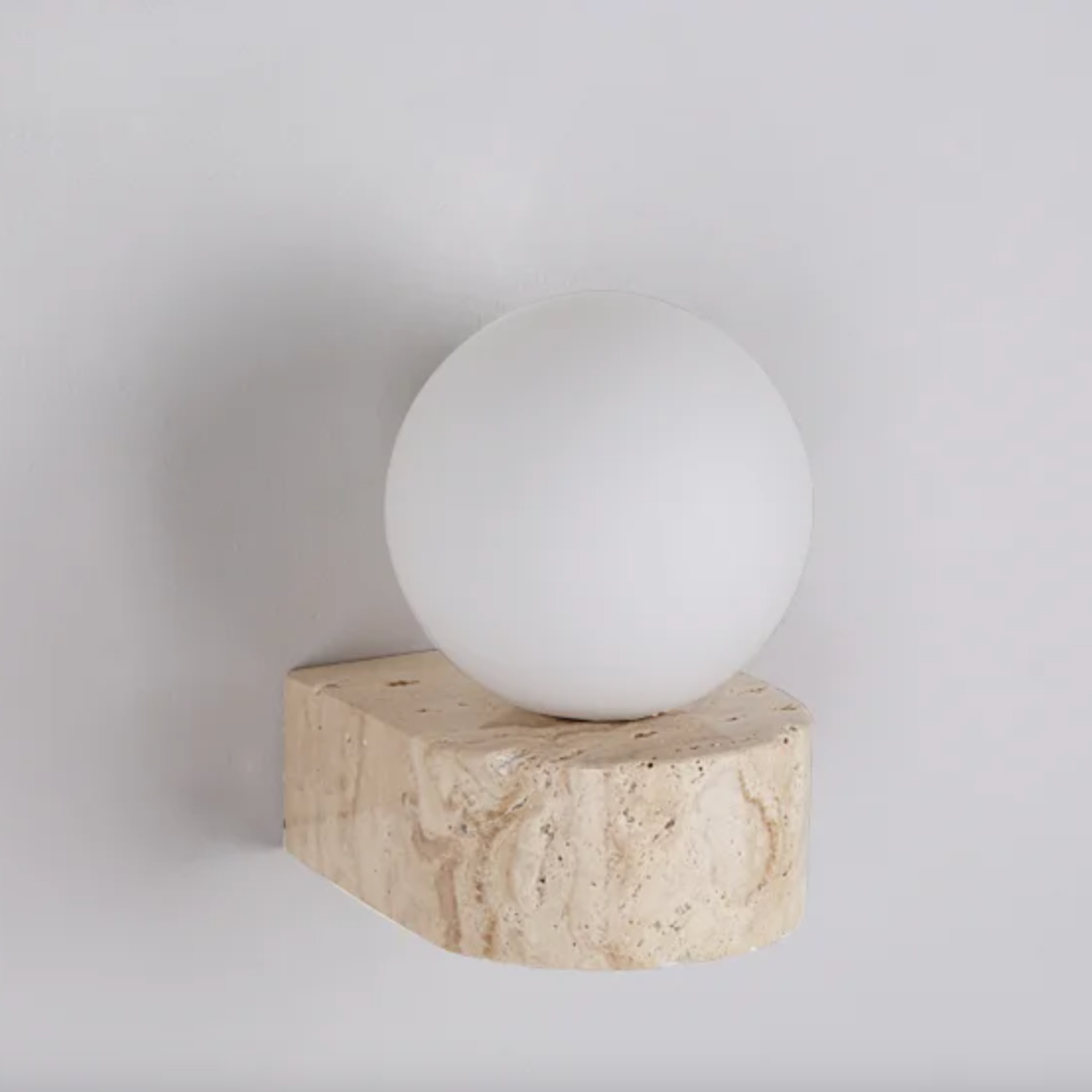 Faux Travertine Globe Wall Light | Premium Quality