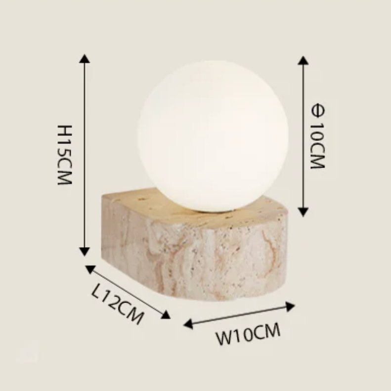 Faux Travertine Globe Wall Light | Premium Quality